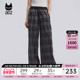 直筒裤 a02宽松格子裤 加厚保暖阔腿长裤 冬装 子女2025新款 冬季