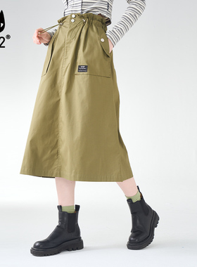 【Fuzzy style】a02休闲半身裙2025秋新品宽松潮酷A字显瘦工装裙