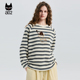 T恤女2026新款 春季 休闲甜美风打底衫 a02宽松圆领条纹长袖 上衣春装