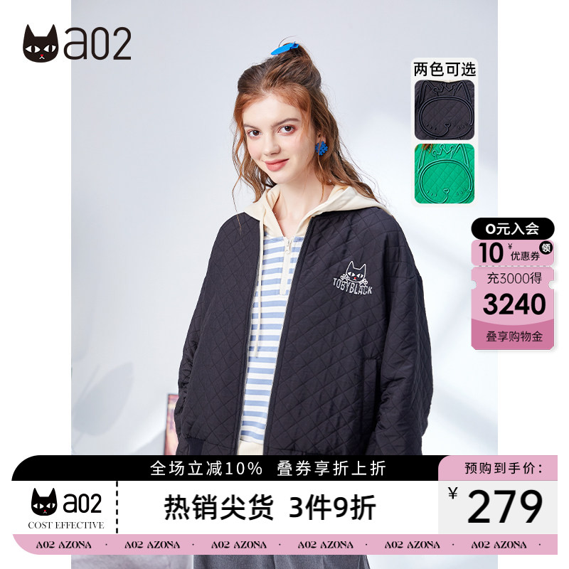 a02潮酷宽松薄款棉服外套图片