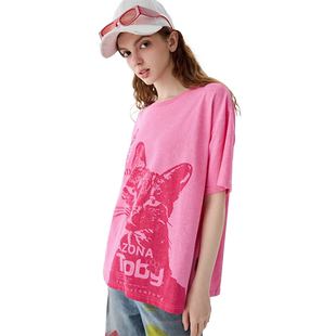 a02纯棉宽松短袖女T恤2026新款爆款夏季小众独特别致上衣纯棉半袖