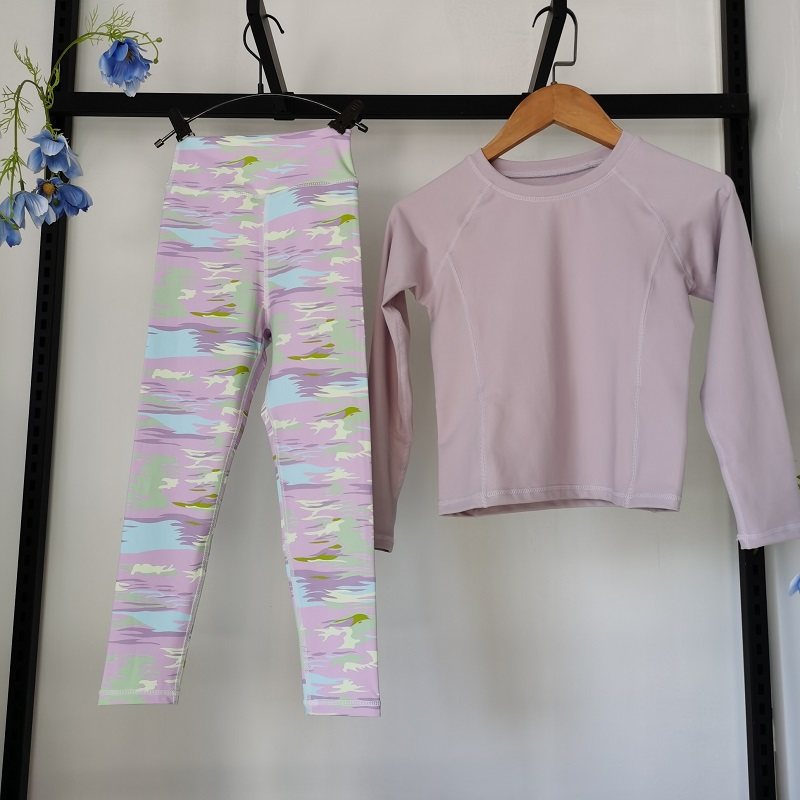 秋冬新款长袖大中小女孩儿童瑜伽服健身衣套装舒服的运动户外跑步
