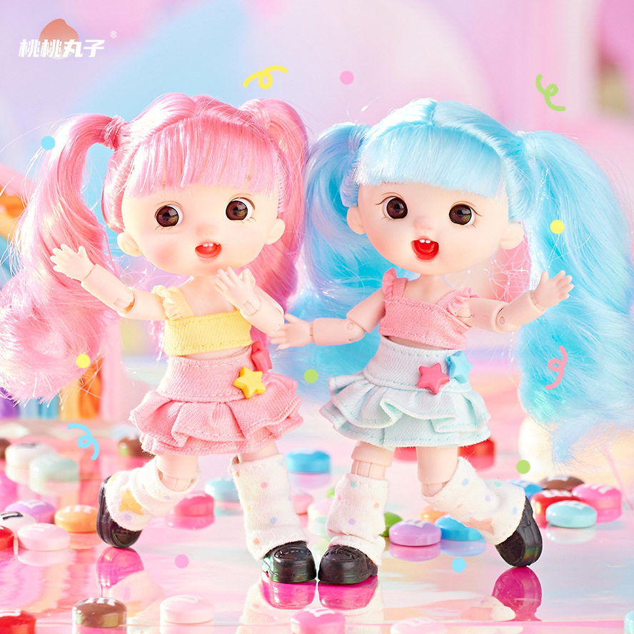 桃桃丸子多关节可动OB11/BJD娃娃