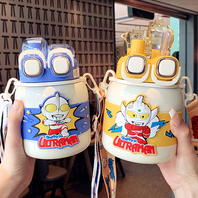 卡通316不锈钢奥特曼双饮保温杯