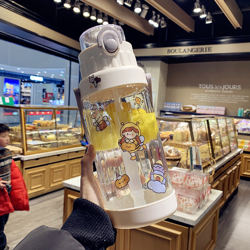 潮流大容量塑料杯简约风便携水壶