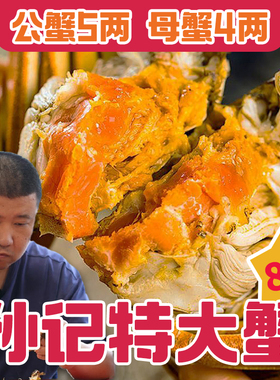 【星际老男孩】孙记鲜活快活蟹特大蟹公蟹5两母蟹4两8只装