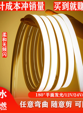 led柔性硅胶灯带条低压防水线形灯嵌入式软套管线型软灯带槽12v24