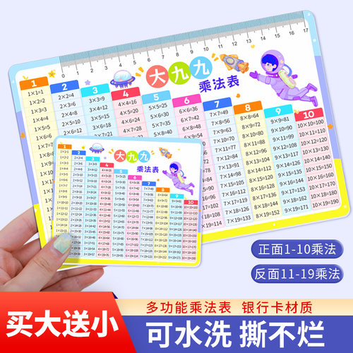 大99乘法口诀表卡片一二年级儿童小学生大九九乘法除法口诀表全套