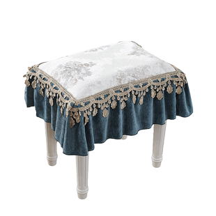 化妆凳座垫套罩椅子垫欧式蕾丝餐椅垫床头柜布钢琴凳换鞋凳坐垫套