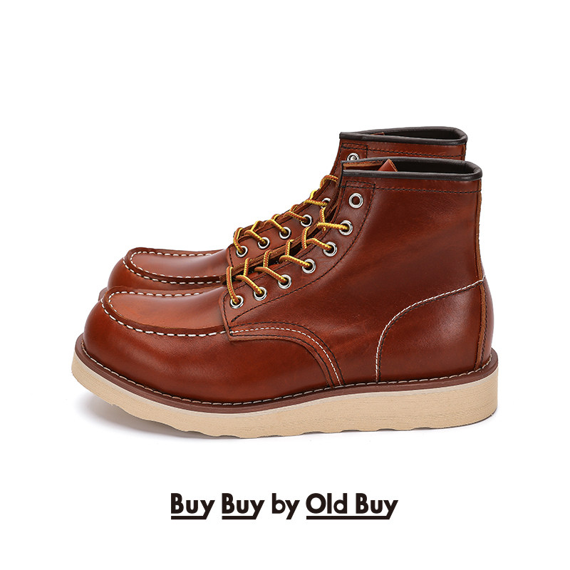 VINTAGE HANDMADE 875 VINTAGE LEATHER BOOTS AMI KA CHI VINTAGE MALE AND FEMALE COUPLE FLEECE COWHIDE CARGO BOOTS