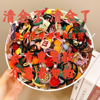 法式蕾丝花边大肠发圈女高级感韩系头饰百搭发绳大号头绳（清仓）