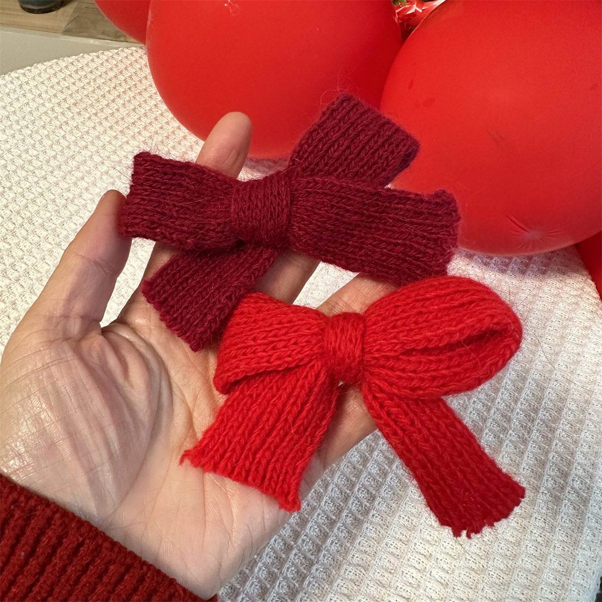 春节新年发饰中国红安哥拉红毛线蝴蝶结发夹发绳女时尚发圈,饰品/流行首饰/时尚饰品新,发饰,淘宝优惠券,粉丝福利购,淘宝优惠卷