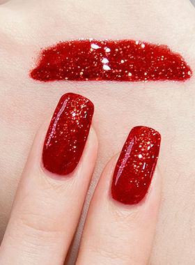 梦露新款指甲油免烤持久快干不可剥细闪亮片酒红流行美甲套装油性