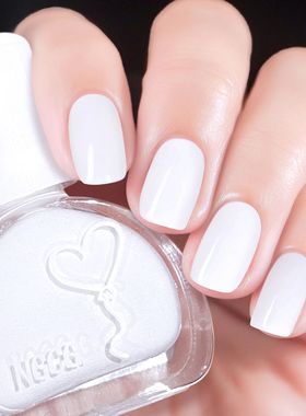 排排猪白色指甲油免烤速干持久不可剥热卖纯色显白美甲油套装组合