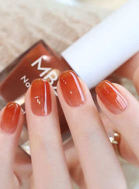 可剥美甲油冰透快干指甲油高档免烤持久可撕拉水性微胶半透裸色系