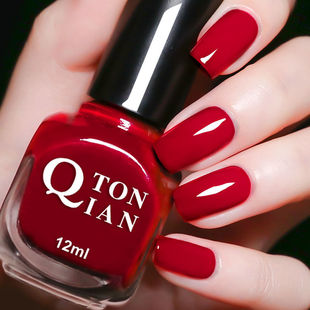 排排猪大红色指甲油免烤持久快干秋冬不可剥美甲专用一套新款 流行
