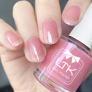 指甲油免烤快干持久不可剥防水不掉色显白少女蜜桃粉美甲2025新款