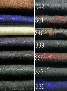 中国风黑色深蓝墨绿色提花服装面料春秋休闲西服套裙旗袍唐装布料