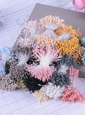 仿真花芯花蕊 花心花朵绒花手工制作DIY材料包发簪步摇发饰品配件