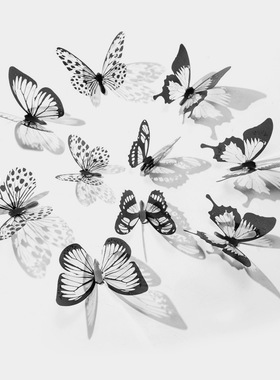 简约风3D手工立体仿真蝴蝶面部拍照贴脸道具脸部装饰贴纸影楼化妆