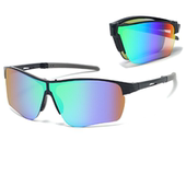 折叠骑行眼镜男款 户外运动开车墨镜男士 大脸护目镜跑步防风太阳镜