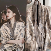 仿羊绒披肩外搭两用秋冬女款 女高级感时尚 保暖围脖 围巾冬季 25新款