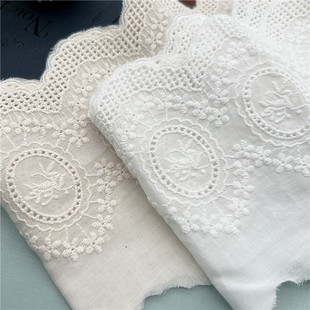 宽13cm优质棉布刺绣服装 饰品 花边diy手工辅料衣领裙边居家布艺装