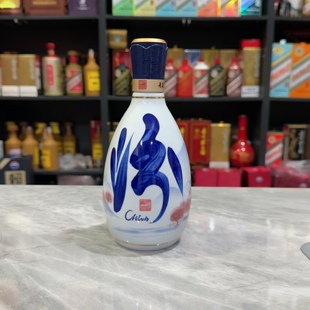 青花26空酒瓶汾酒杏花村摆件装饰空瓶摆柜酒瓶子影视道具拍照高档