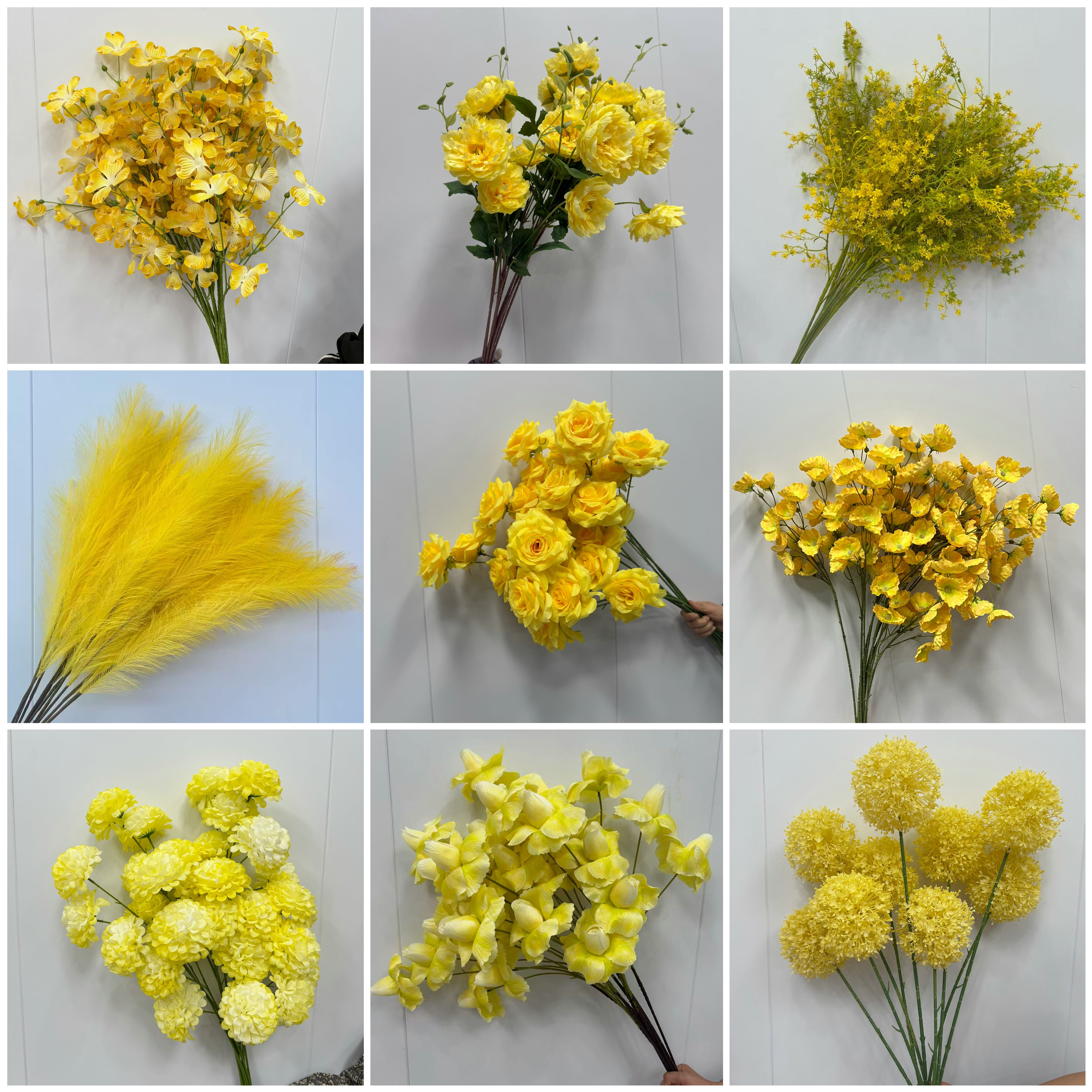 婚庆仿真花黄色假花地排花路引花图片
