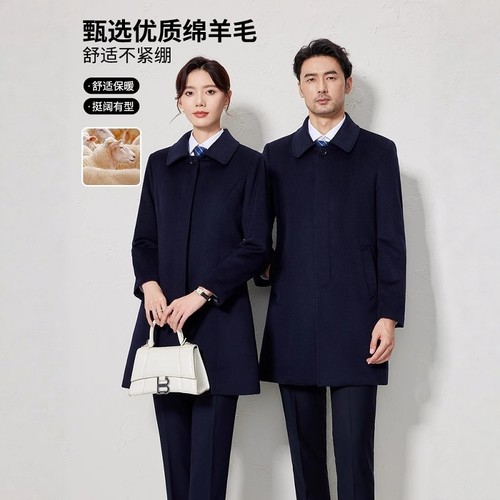 中长款羊毛呢外套气质酒店职业