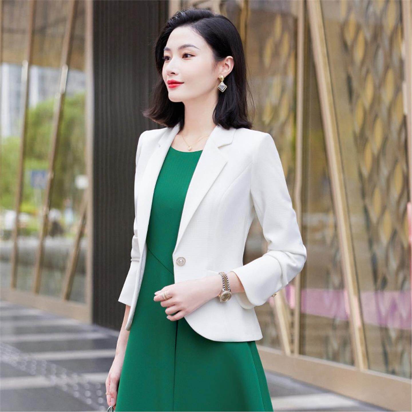 风上衣外套裙子西装高端连衣裙名媛搭配秋季长款女两件套时尚西服