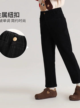 女童春秋冬新款修身弹力牛仔裤