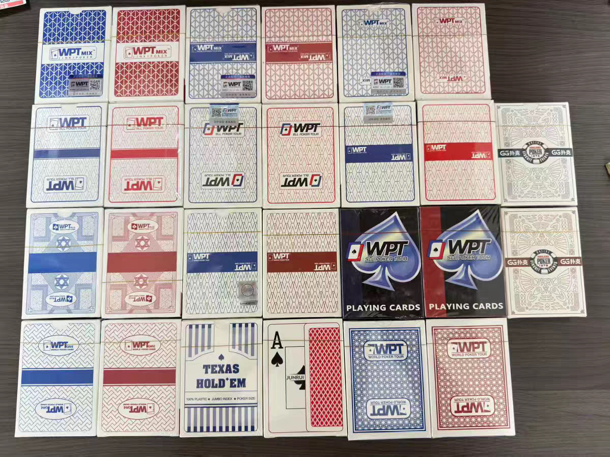 WPT魔术扑克牌赛事专用宽牌大字磨砂PVC塑料扑克背面认牌魔术道具
