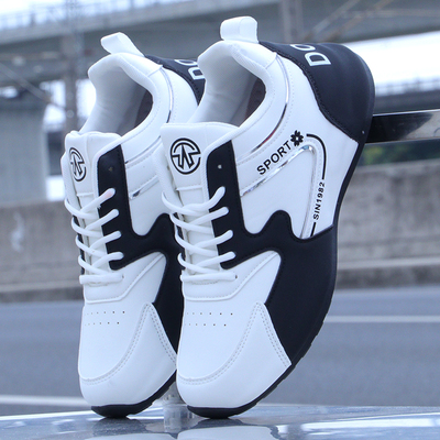 鞋子男秋冬季新款皮面防水包底运动鞋百搭男士高档软底休闲跑步鞋