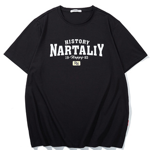 300 潮牌宽松圆领上衣学生胖子夏装 400斤170胸围肥佬短袖 T恤男大码