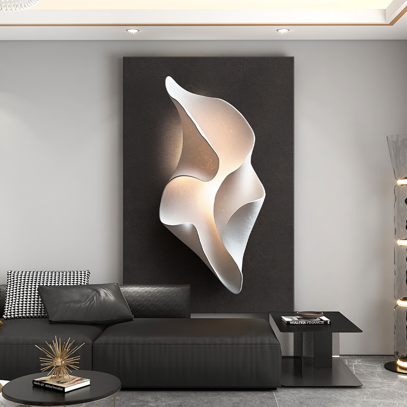 简约现代抽象立体感客厅装饰画