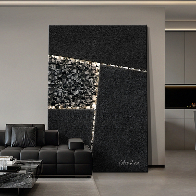 意式极简抽象高级感客厅装饰画