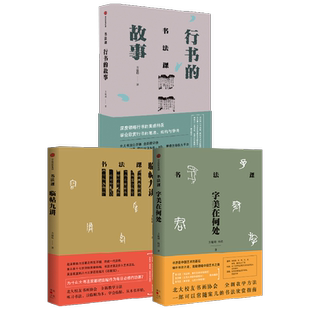 书法课 套装3册 字美在何处+临帖九讲+行书的故事 方建勋著 中国书法通识主讲人 中国书法通识作者 领略行书美感 行书笔法结构