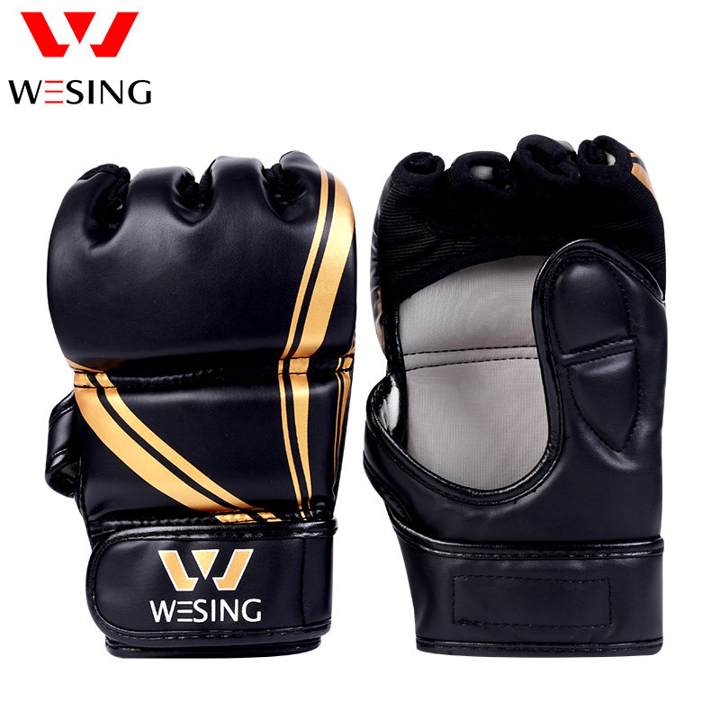 JIURISHAN HALF-FINGER BOXING GLOVES MMA FIGHTING GLOVES MEN AND WOMEN FITNESS SANDBAG BOXING GLOVES UFC SPLIT-FINGER GLOVES