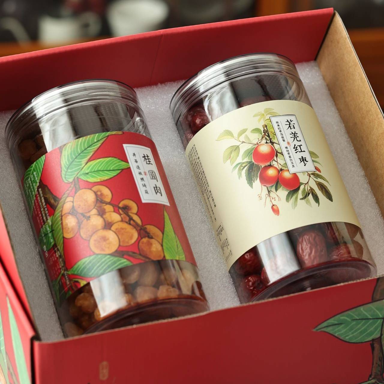 广州高州桂圆肉红枣去核龙眼干江西白莲罐装特产干货简装礼盒