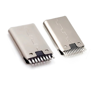 Type-C公头夹板 14P/24Pin 长L=11.5mm 超薄2.4mm 带接地