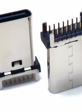 TYPE-C 16P立插母座 立式加高款 H=13.0/13.7/15.0/17.5/18.5mm