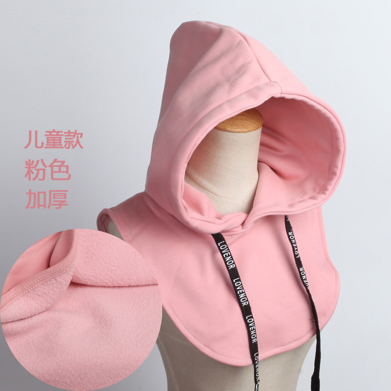 精美品 时尚学院风格儿童款假领子带帽子 衬衫雪纺百搭装饰衣领女