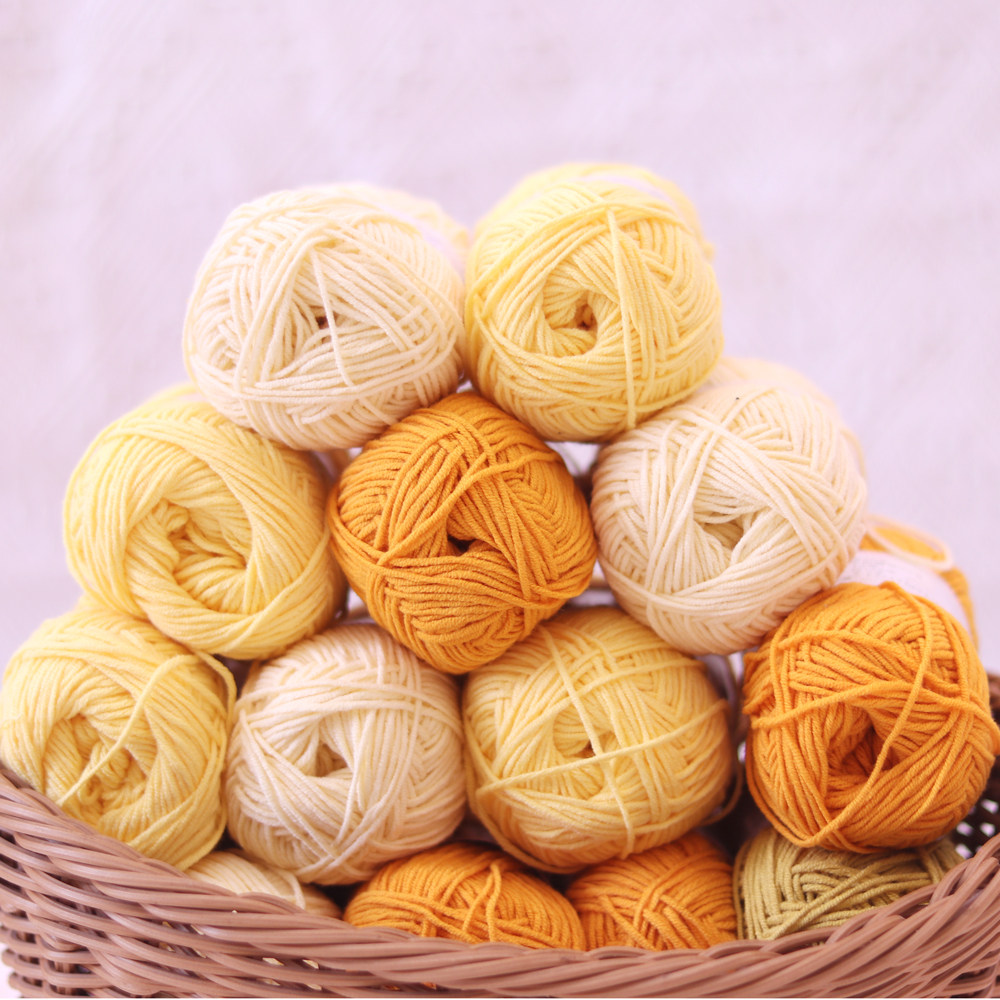 胖丫手作4股精梳牛奶棉毛线钩针编织玩偶娃娃手工线宝宝毛线团,服饰配件/皮带/帽子/围巾,毛线,淘宝优惠券,粉丝福利购,淘宝优惠卷