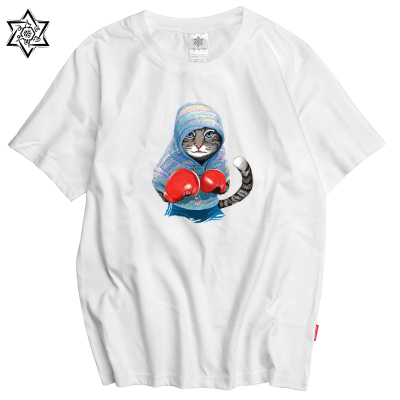 全健身背心男夏季圆领运动T恤衣服拳击猫个性健身衣服空杆都费劲