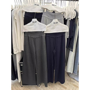 女秋冬加厚加绒显高145休闲直筒卫裤 小个子裤 子150辣妹运动阔腿裤