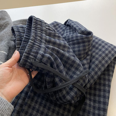 高腰韩版宽松长裤小个子显高