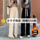 150小个子雪尼尔阔腿九分裤 145 抽绳休闲直筒长裤 秋冬显高小码 女装