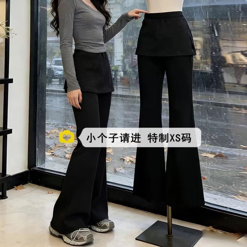 小个子150裤子假两件微喇运动卫裤女春秋加绒加厚懒惰风喇叭长裤,女装/女士精品,休闲裤,淘宝优惠券,粉丝福利购,淘宝优惠卷