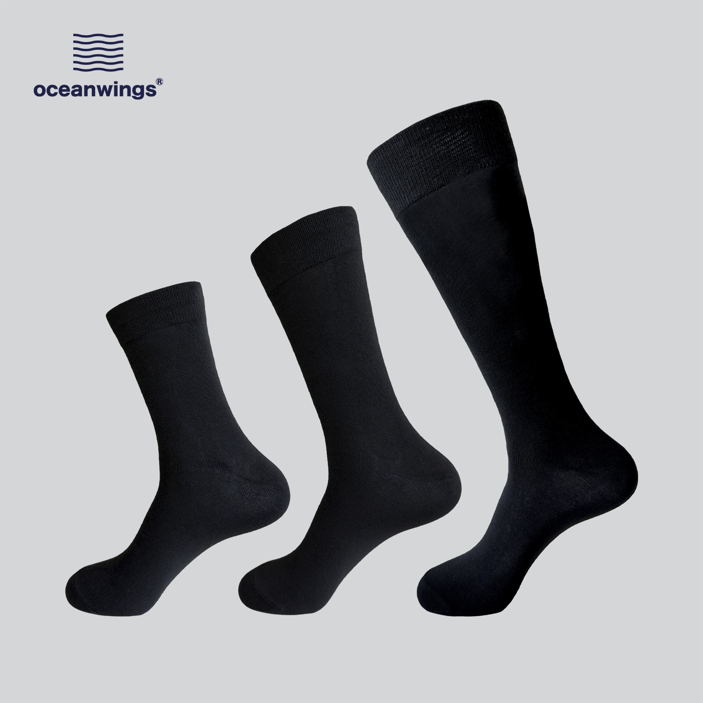 海洋之翼商务正装黑色长筒袜